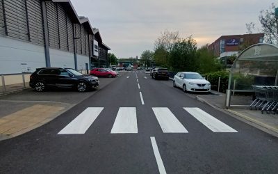 Retail park markings Trowbridge,Wiltshire