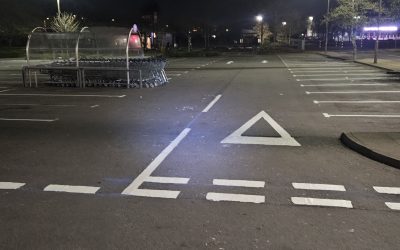 Night Shift Success: Elite Markings Ltd. Enhances Safety and Flow at 28 East Retail Park Cardiff Wales