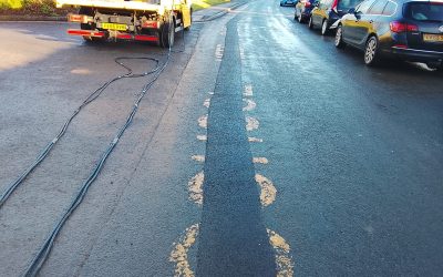 Road Marking: School Keep Clear Re-Marking in Taunton, Somerset