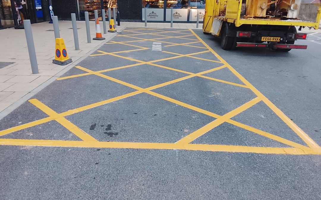 Precision Line Marking for Tesco Express in Exeter